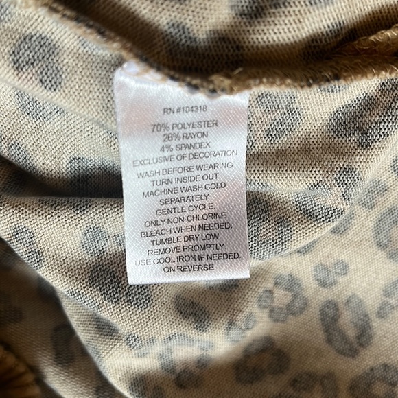Plant Gold leopard tunic, junior size XS - Picture 6 of 7